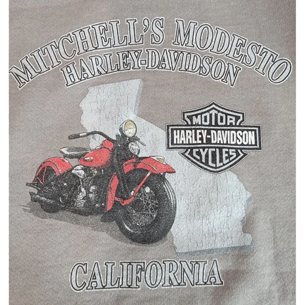 Harley-Davidson Hoodie Men Gray Live To Ride Ride To Live Mitchell’s Modesto CA